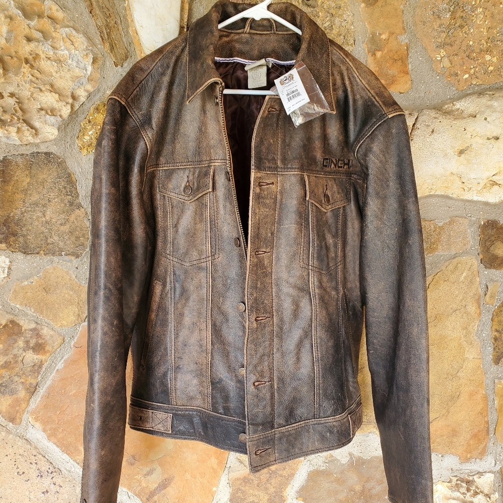 Cinch Leather Coat